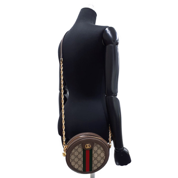 Gucci GG Mini Round Shoulder Bag Chain Shoulder Bag Beige - Picture 8 of 8